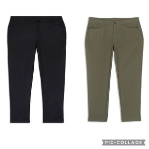 UEC LULULEMON ABC Slim Fit Pant BUNDLE SZ 28 BLACK & TAN
